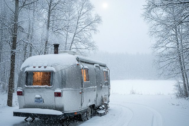 hiver en caravane