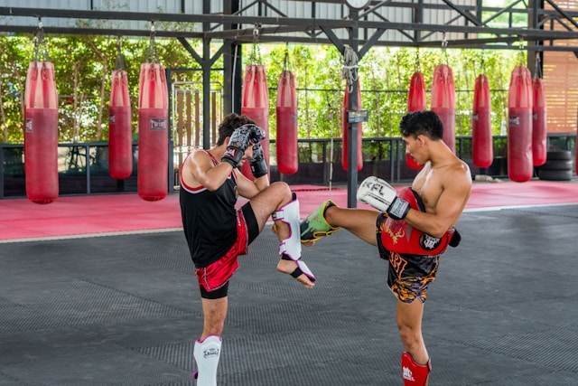 entraînement en kickboxing