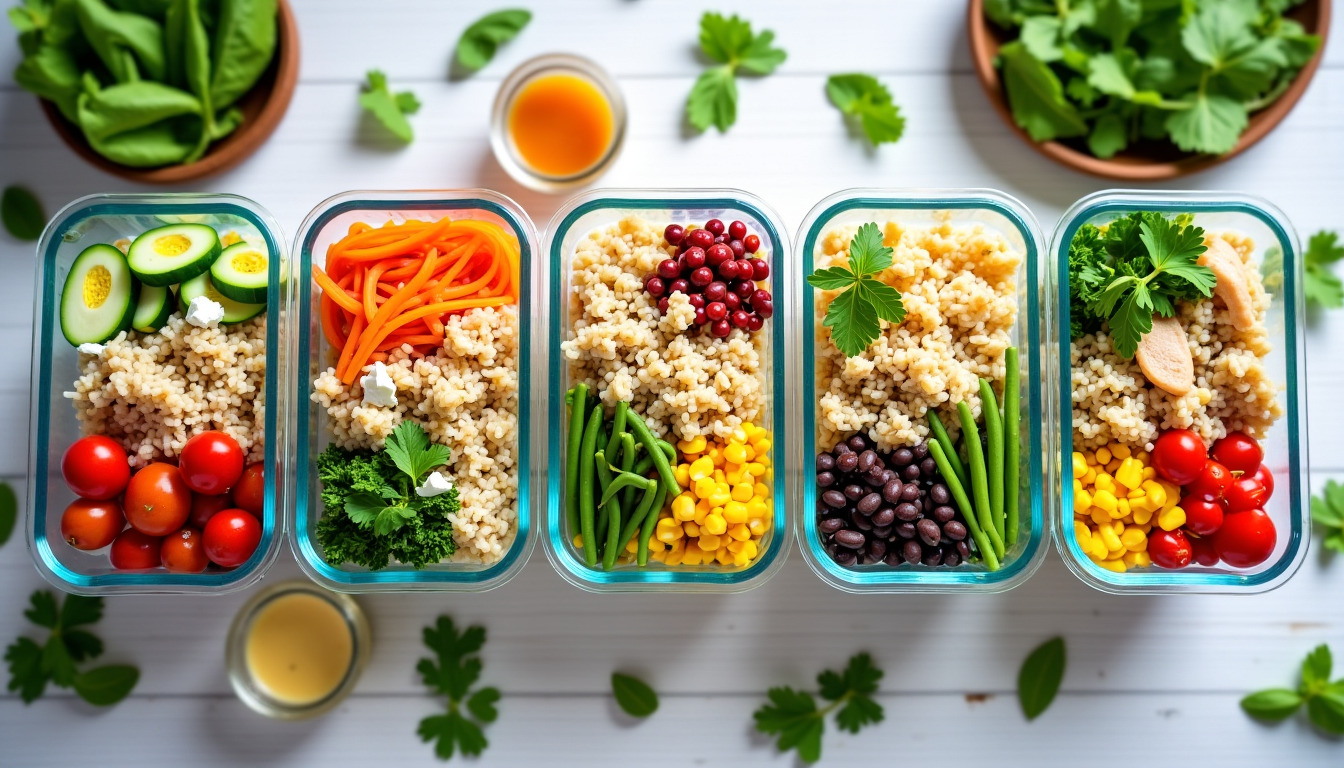 Batch cooking, Salade de riz, Organisation cuisine, Recette facile